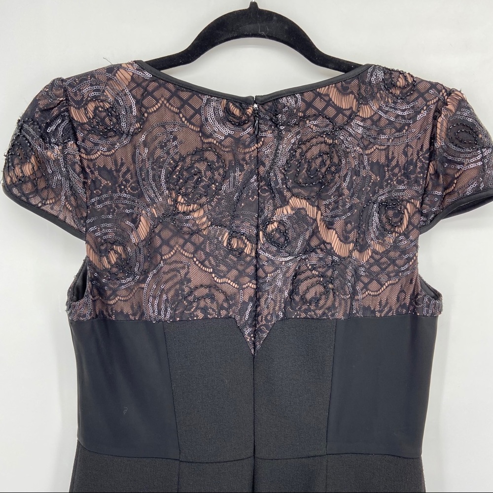 Betsey Johnson Black Sequin Lace Sheath Dress - Picture 4 of 6